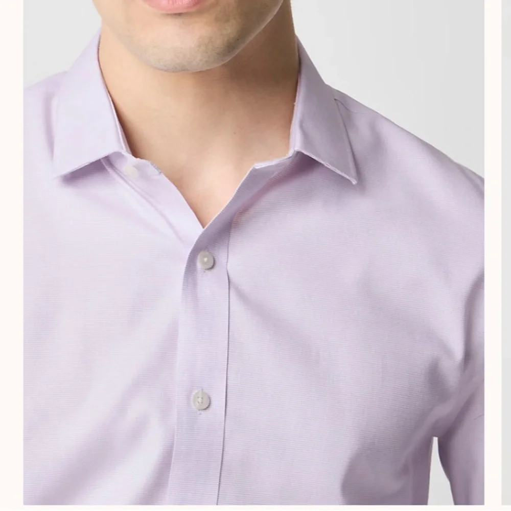 J crew white lilac Wrinkle-free dobby dress shirt